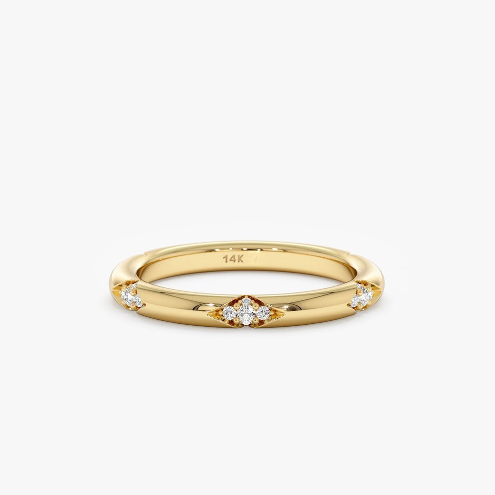 925 Sterling Silver Distance Diamond Ring
