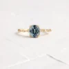 925 Sterling Silver Distance Ring, 1.52ct. Greenish Blue Montana Sapphire 925 Sterling Silver Ring