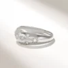 925 Sterling Silver Dome Ring with Star Set Diamond - Image 6