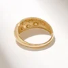 925 Sterling Silver Dome Ring with Star Set Diamond - Image 7