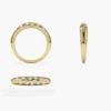 Gold-plated ring with bold dome silhouette