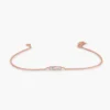 Double baguette bracelet crafted in 925 Sterling Silver with thick gold plating