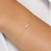 Double baguette bracelet with Premium CZ Diamond stones and 925 Sterling Silver