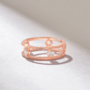Modern double band ring with sleek open silhouette