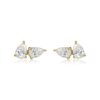 925 Sterling Silver Double Diamond Pear Earring