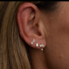 925 Sterling Silver Double Diamond Pear Earring - Image 2