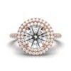 925 Sterling Silver Double Halo Diamond Engagment Ring - Image 4