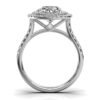925 Sterling Silver Double Halo Diamond Engagment Ring - Image 6