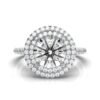 925 Sterling Silver Double Halo Diamond Engagment Ring - Image 7