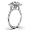 925 Sterling Silver Double Halo Diamond Engagment Ring - Image 8