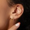 925 Sterling Silver Double Hoop Earrings - Image 2