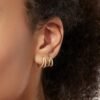 925 Sterling Silver Double Hoop Earrings - Image 4