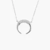 Distinctive double horn necklace with refined, modern silhouette