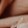 Double row ring band with gold plating and layered look