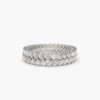 Sterling silver ring showcasing 64 marquise-cut CZ stones