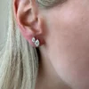 925 Sterling Silver Duo Marquise Diamond Studs - Image 2