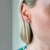 925 Sterling Silver Duo Marquise Diamond Studs - Image 2