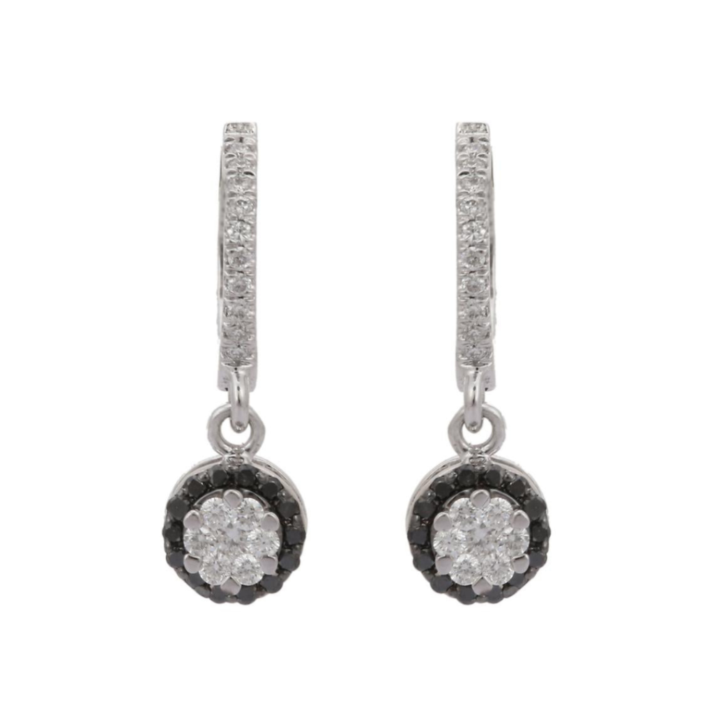 925 Sterling Silver Earring With Blazing Diamond Solitaire