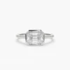 Distinctive engagement ring measuring 8.5 mm by 6.75 mm