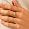 Elegant sterling silver band with thick gold plating
