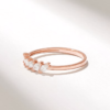 Slanted wedding band with subtle 0.32 ct sparkle