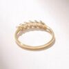Slim sterling silver ring with marquise-shaped CZ stones