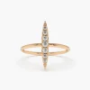 925 Sterling Silver Elongated Micro Pave Diamond Ring