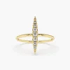 925 Sterling Silver Elongated Micro Pave Diamond Ring - Image 3