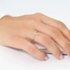925 Sterling Silver Elongated Micro Pave Diamond Ring - Image 6