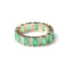 Eternity band with 15 emerald cut stones