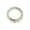 Emerald cut ring with 3 x 5 mm stones