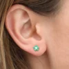 925 sterling silver flower studs with thick gold plating