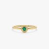 925 Sterling Silver Emerald Art Deco Ring