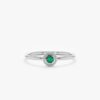 925 Sterling Silver Emerald Art Deco Ring - Image 2