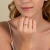 925 Sterling Silver Emerald Art Deco Ring - Image 6