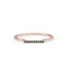 925 Sterling Silver Emerald Bar Ring with minimalist bar design