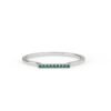 925 Sterling Silver ring featuring a Premium CZ emerald accent