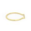 925 Sterling Silver ring with thick gold plating and emerald detail
