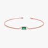 925 Sterling Silver Emerald Birthstone Bracelet - Image 4