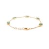 925 Sterling Silver Emerald Chain Bracelet - Image 4
