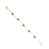 925 Sterling Silver Emerald Chain Bracelet - Image 5