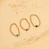 925 Sterling Silver Emerald Chain Ring - Image 4