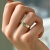 Refined emerald-inspired ring designed for everyday styling and special occasions