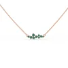 925 Sterling Silver Emerald Cluster Necklace - Image 3