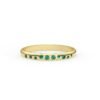 Sterling silver emerald cluster ring with polished finish
