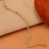 925 Sterling Silver Emerald Cuban Chain Station Bracelet - Image 3