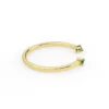 Sterling silver ring with emerald accents and thick gold plating
