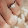 Gold-plated sterling silver ring with a simple elegant setting
