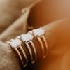 Elegant ring with a balanced double band silhouette