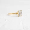 925 Sterling Silver Emerald Cut Diamond Engagement Ring - Image 5